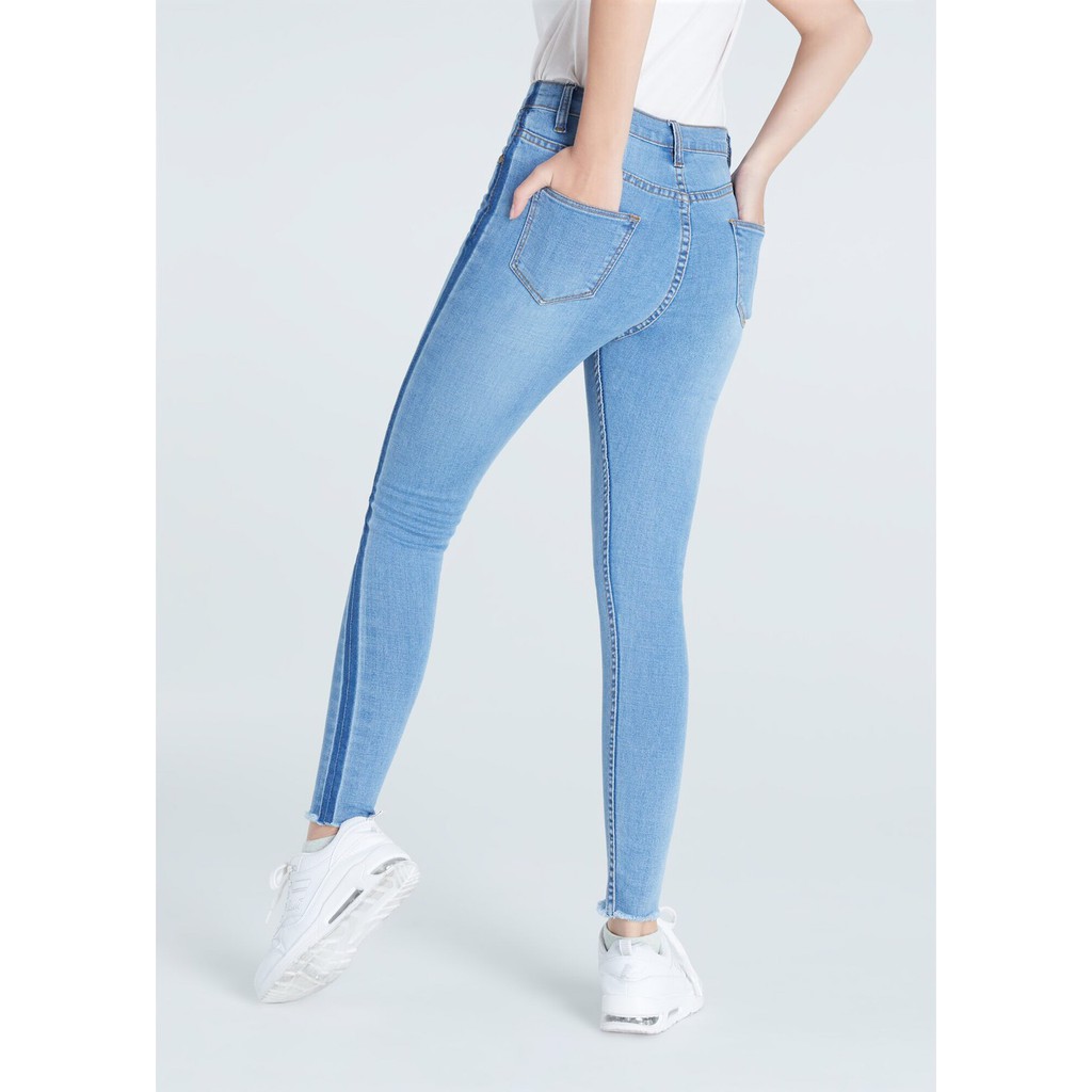 cc-jeans-016-s-5xl-กางเกงยีนส์ผู้หญิงแฟชั่น-เอวสูงยืด-ทรงเดฟ-ปลายขารุ๋ย-แถบข้าง-กางเกงผู้หญิง
