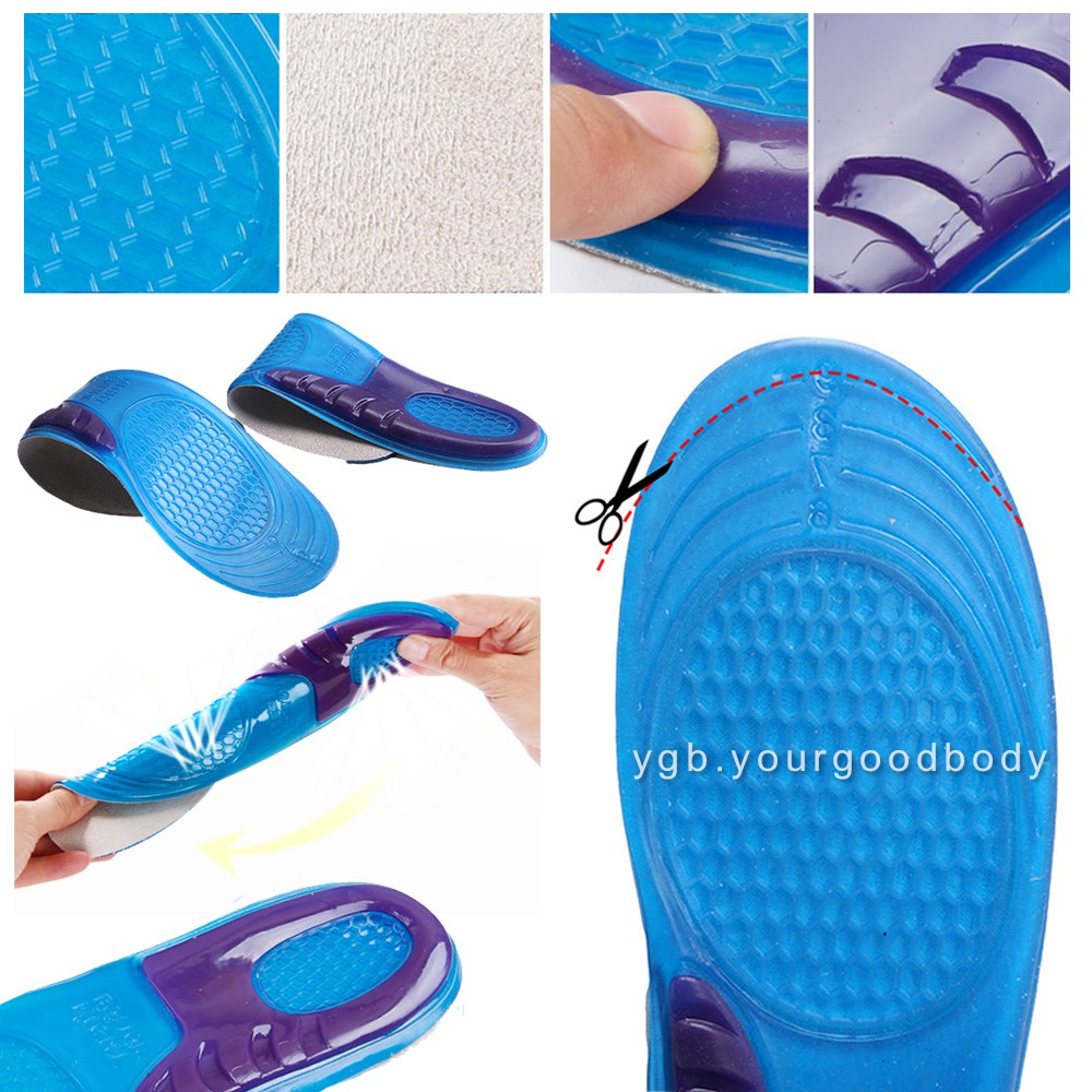 ภาพสินค้าYGB แผ่นรองเท้า แผ่นเจลรองเท้า เพื่อสุขภาพ (1คู่) Ultra Gel Support แผ่นพื้น เจลนุ่ม จากร้าน yourgoodbody บน Shopee ภาพที่ 8