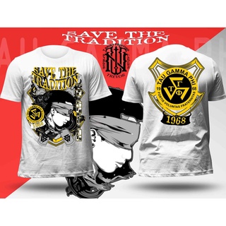 เสื้อยืดชาย เสื้อยืดสีขาว เสื้อยืดสําหรับผู้ชาย❦I.TAU GAMMA PHI FS บันทึกประเพณีการออกแบบที่ 1 9{T