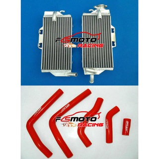 หม้อน้ําอลูมิเนียม และท่อสีแดง สําหรับ HONDA CR125 CR125R CR 125 R 2005 2006 2007