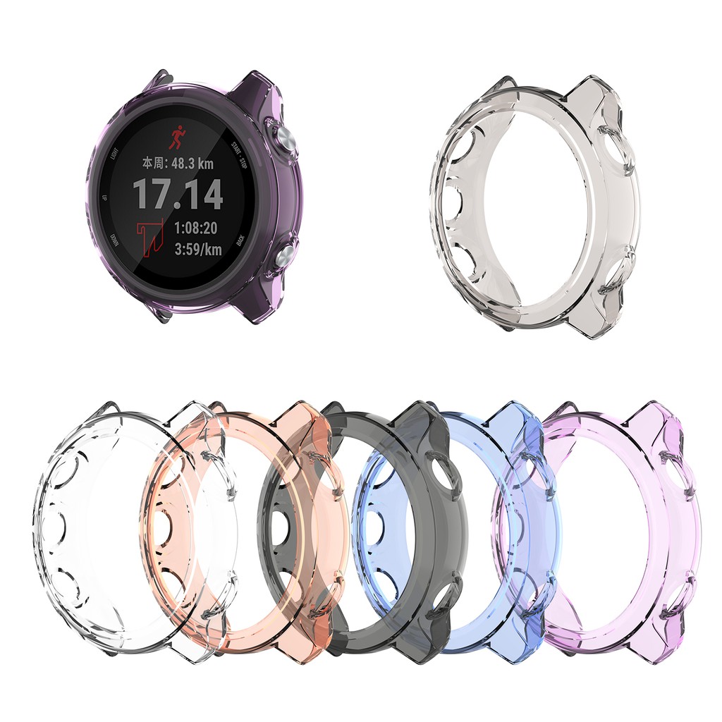 ภาพหน้าปกสินค้าเคสหน้าปัดนาฬิกาข้อมือ ชนิด TPU แบบนิ่ม กันกระแทก สำหรับ Garmin Forerunner 245M/245