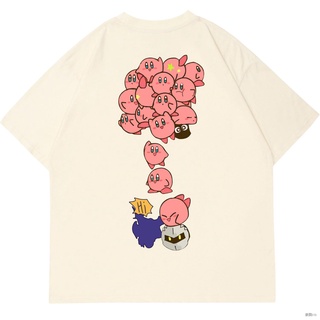 010HELLO KOMA ญี่ปุ่นน่ารักการ์ตูนพิมพ์เสื้อยืดผู้ชายและผู้หญิงหลวมแบรนด์ INS แขนสั้นผ้าฝ้ายนักเรียน TOP