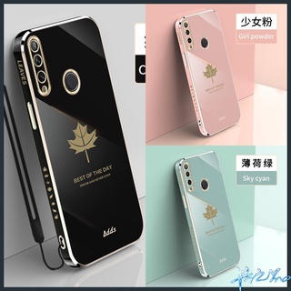 เคส Huawei Y9 Prime เคส Y7A Y6P Y9S Y9A Y7 Y6 Y7 Pro P20 Lite 2019 เคสโทรศัพท์ นิ่ม ชุบไฟฟ้า พื้นผิวหรูหรา + ฟรีสายคล้อง