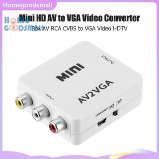 ภาพขนาดย่อสินค้าMini HD av2vga Video Converter Box AV RCA CVBS to VGA Video HDTV อะแดปเตอร์