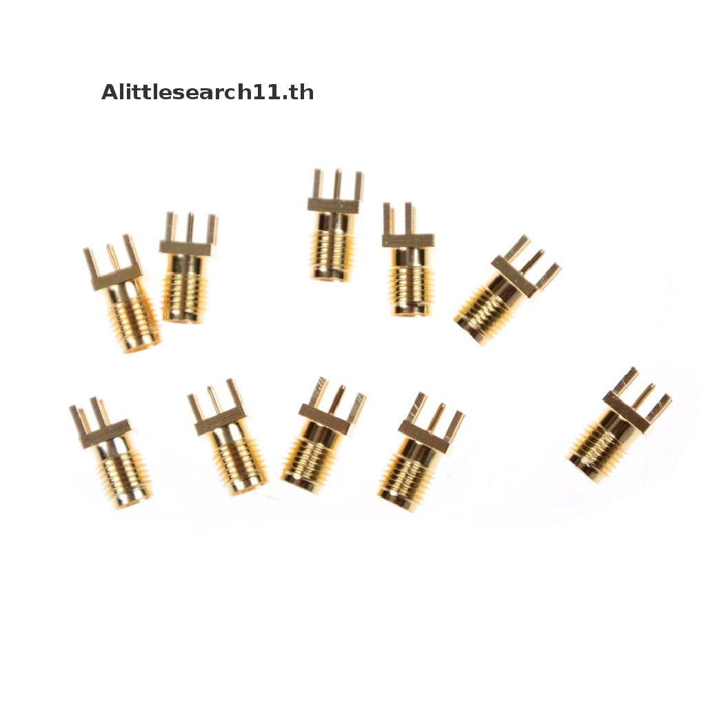 alittlesearch11-อะแดปเตอร์เชื่อมต่อแจ็คตัวเมีย-sma-pcb-edge-mount-solder-0-062-นิ้ว-rf-10-ชิ้น