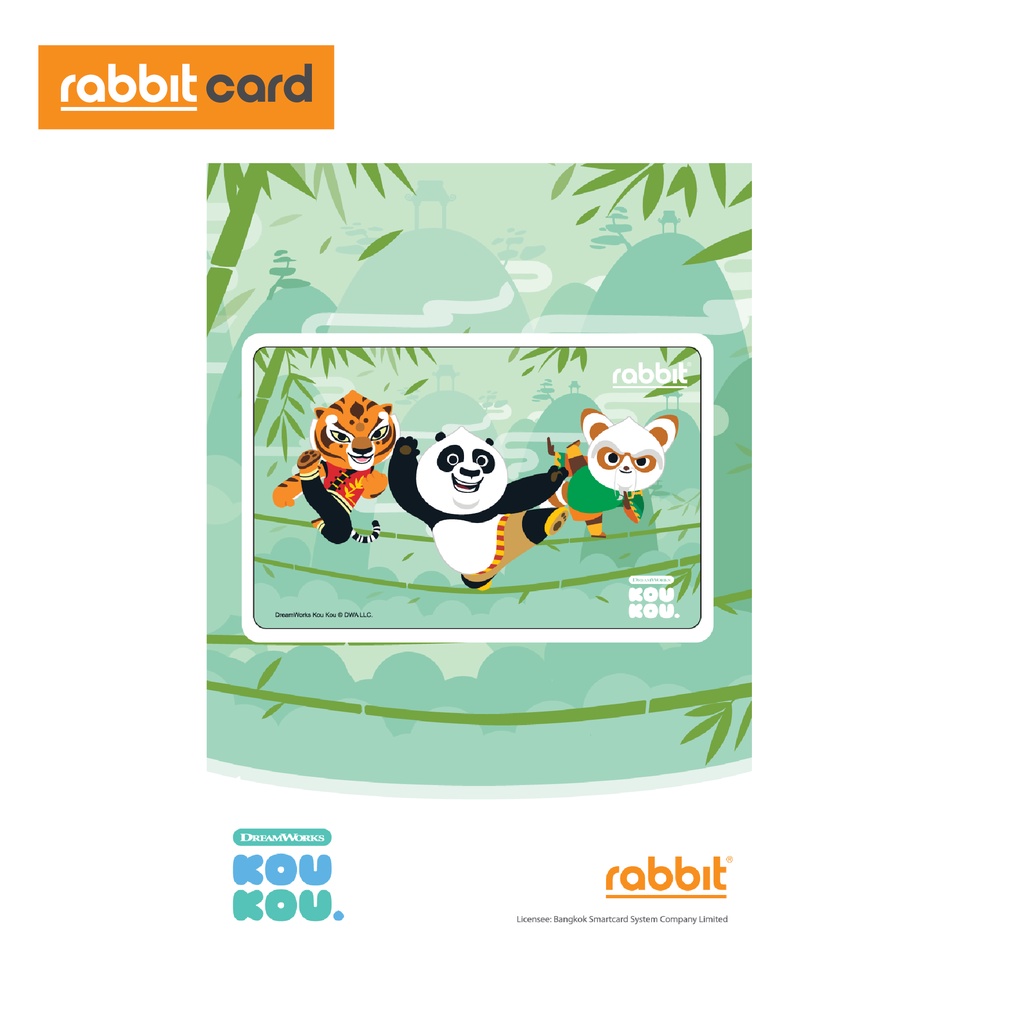 ภาพสินค้าRabbit Card บัตรแรบบิทคอลเลคชันพิเศษ KOU KOU สำหรับบุคคลทั่วไป (Kung Fu Panda) จากร้าน rabbitcard_official บน Shopee ภาพที่ 2