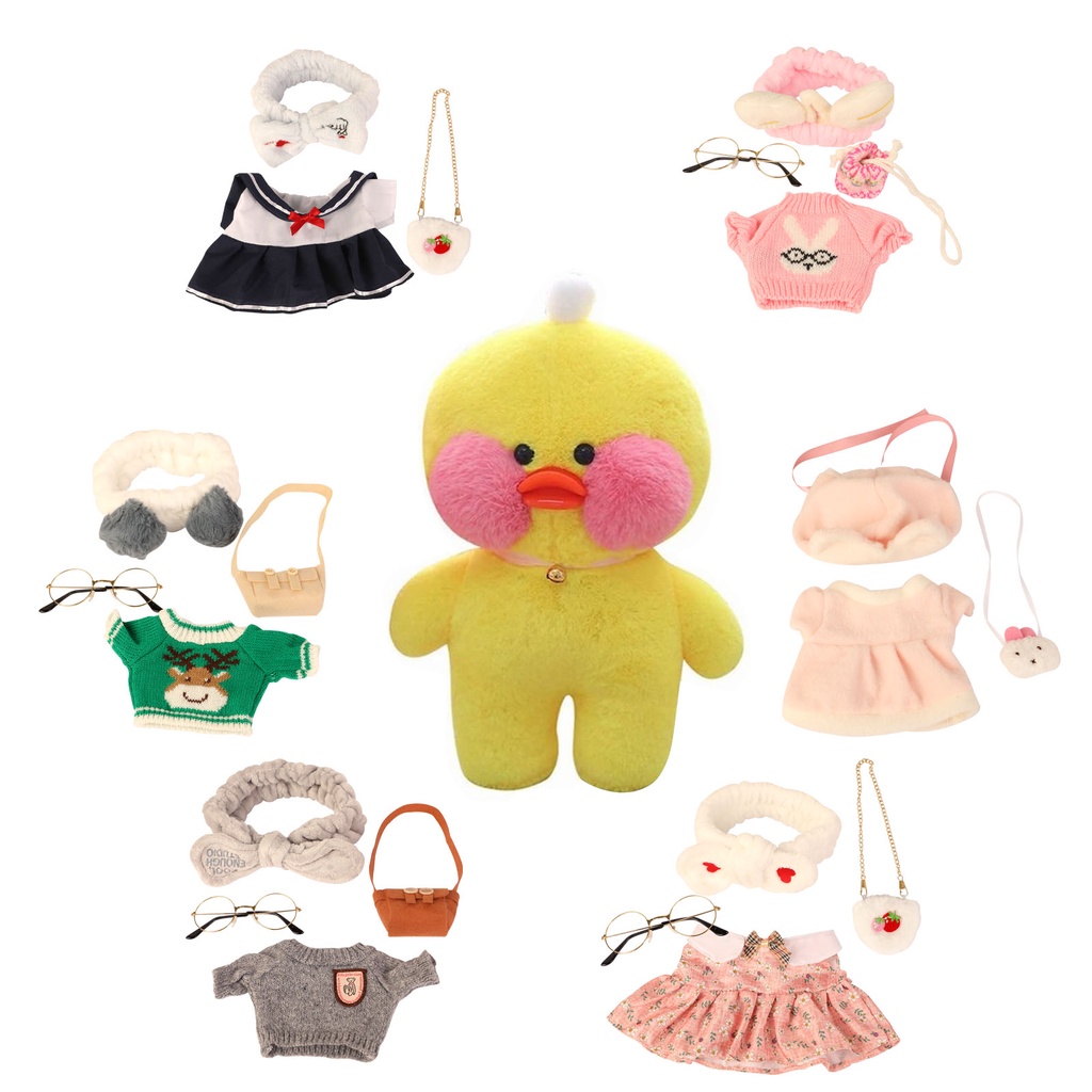 kawaii-หมอนตุ๊กตานุ่ม-รูปการ์ตูนเป็ด-30-ซม-สไตล์เกาหลี-ของขวัญคริสต์มาส-วันเกิด-สําหรับเด็กผู้หญิง-lalafanfan-plush-duck-gift-for-girls-birthday-christmas-present