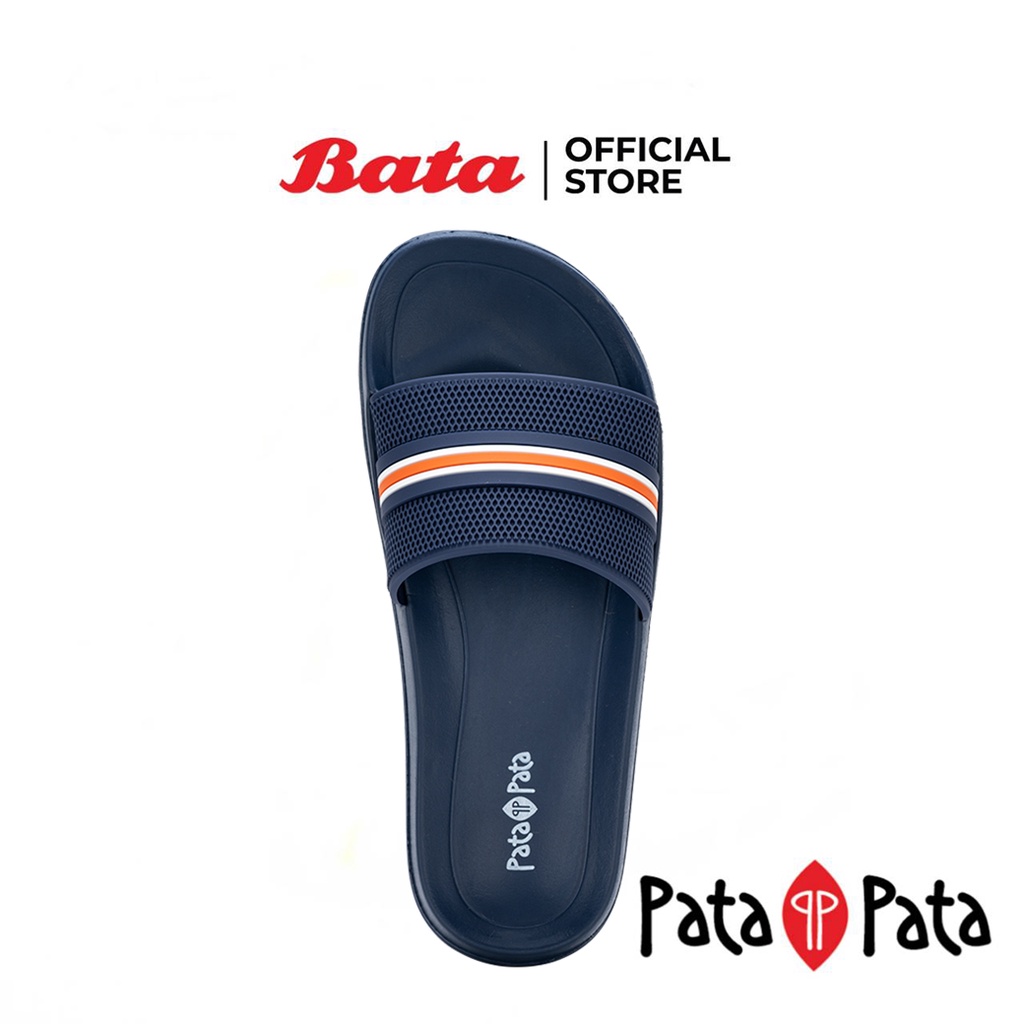 bata-บาจา-ยี่ห้อ-patapata-รองเท้าแตะแบบสวมแฟชั่น-ใส่ง่าย-น้ำหนักเบา-ไม่ลื่น-ลุยน้ำได้-รุ่น-guddy-สีน้ำเงินเข้ม-8619135