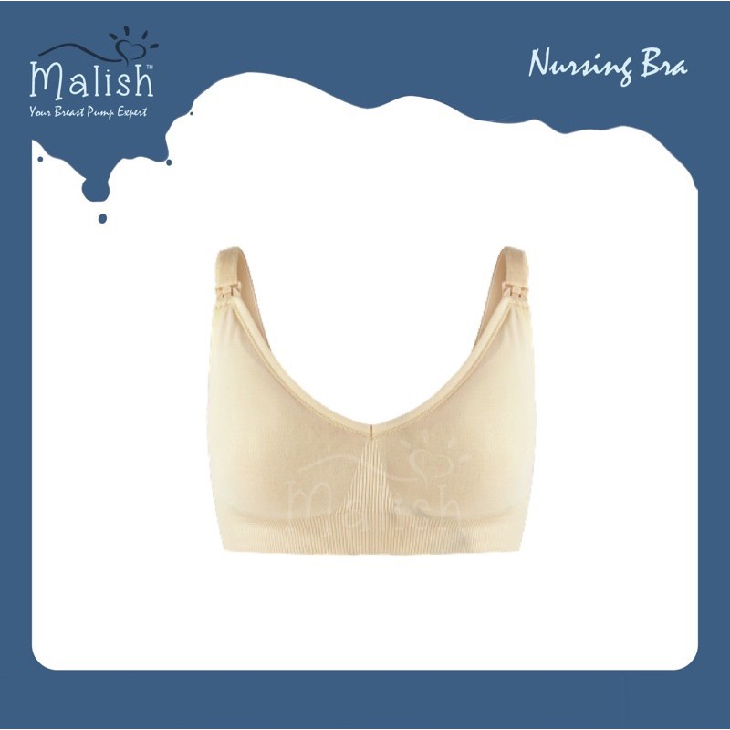malish-เสื้อในให้นมสีครีม-nursing-bra