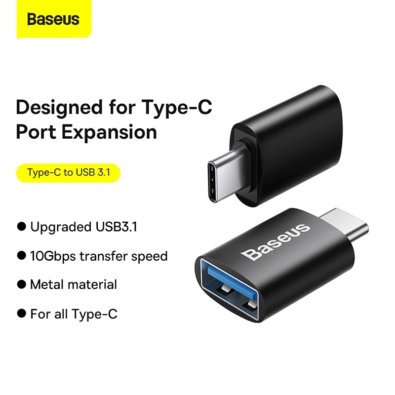 อะแดปเตอร์ Baseus Micro USB Type-C ใหม่ อะแดปเตอร์เสียบชาร์จ Type-C ...