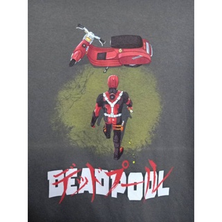 เสื้อยืดมือสอง ลายหนัง ลายการ์ตูน MARVEL DEADPOOL M  อก 38