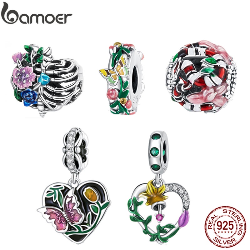 bamoer-ลูกปัดเงิน-925-รูปดอกไม้-สไตล์วินเทจ-เครื่องประดับแฟชั่น-สําหรับสร้อยข้อมือ-สร้อยคอ-diy