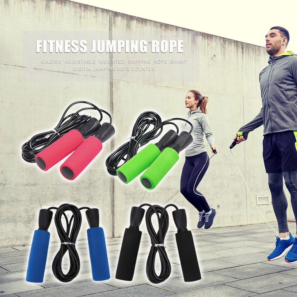 jumping-rope-เชือกกระโดด-มือจับโฟม-สามารถปรับสาย-ที่กระโดดเชือก-pvc-วัสดุทนทาน-มี-4-สี-พร้อมส่งที่ไทย-hh0081