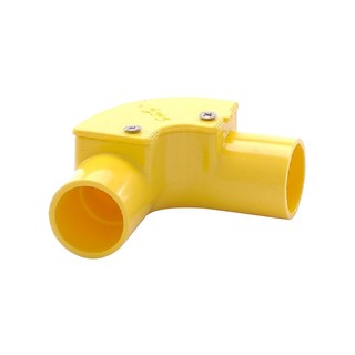 ELBOW PIPE FITTING SCG 90 H PVC 1/2 INCHES YELLOW ข้อต่อโค้ง 90 ฝาเปิด PVC 1/2 นิ้ว SCG สีเหลือง ข้อต่อ ท่อร้อยสายไฟและอ