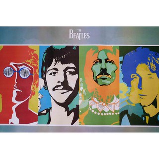 โปสเตอร์ The Beatles เดอะ บีเทิลส์ วง ดนตรี ร็อกแอนด์โรล รูป ภาพ ติดผนัง สวยๆ poster 34.5x23.5นิ้ว(88 60 ซม.โดยประมาณ)