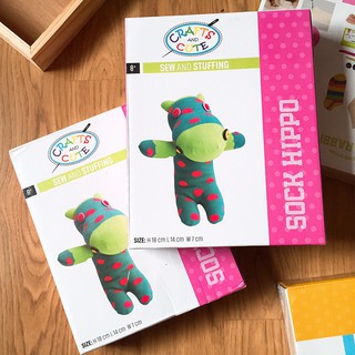 ถุงเท้า 🧦 ฮิปโป Hippo DIY Sock doll CK40215 แบรนด์ Craft &amp; cute พร้อมส่ง