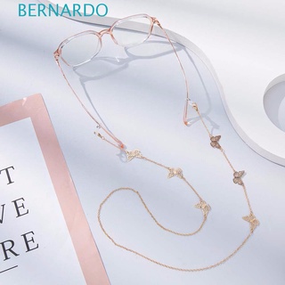 Bernardo สายโซ่คล้องแว่นตาอ่านหนังสือ ทรงกลม ลายผีเสื้อ หัวใจ สีทอง แฟชั่น