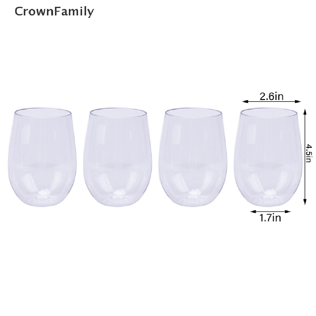 crownfamily-แก้วเบียร์-แก้วไวน์-พลาสติก-ไม่แตกหัก-ใช้ซ้ําได้-4-ชิ้น-ขายดี