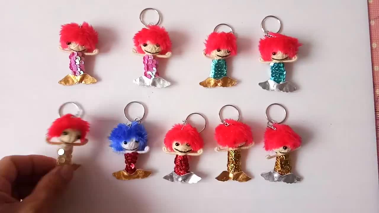 ตุ๊กตาวูดู-โมเดล-mermaid-voodoo-string-doll-keychain-figure-keyring-handcraft-gift-4