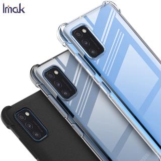 Imak Samsung Galaxy A71 5G Shockproof Soft TPU Case Transparent Matte Silicone Back Cover Screen Film