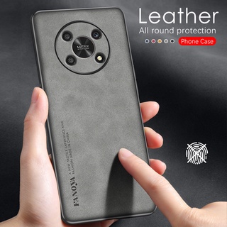 เคสโทรศัพท์ Casing Huawei Honor X9 4G 5G 2022 New Luxury Sheepskin Leather Fashion Simple Silicone Matte Textured Lambskin Phone Case ShockProof Bumper Soft Case Cover