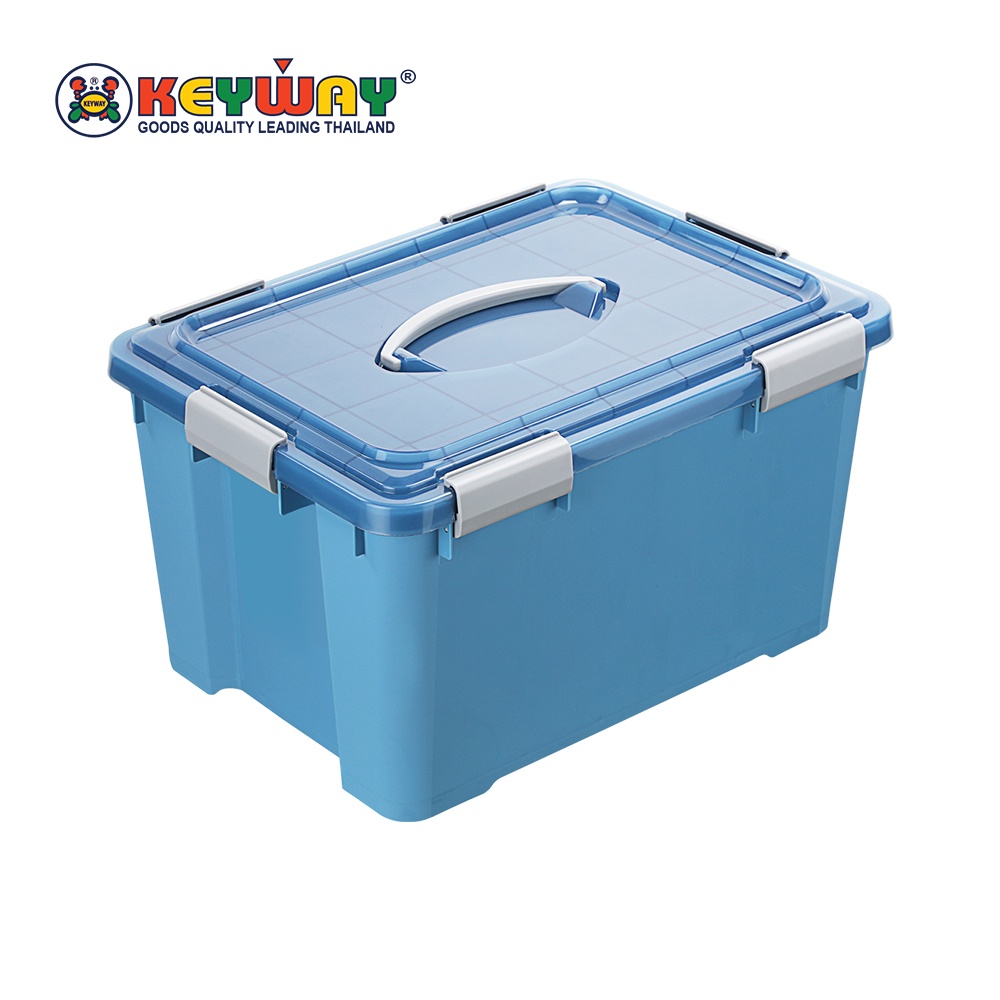 กล่องหูล็อคมีหูหิ้ว (35L) Storage Box with Lid and handle HK8351