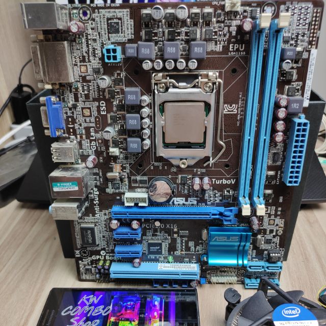 MainBoard (เมนบอร์ด)Asus P8H61 MLE +ฝาหลัง เทสแล้วใช้งานปกติ (No Box ...