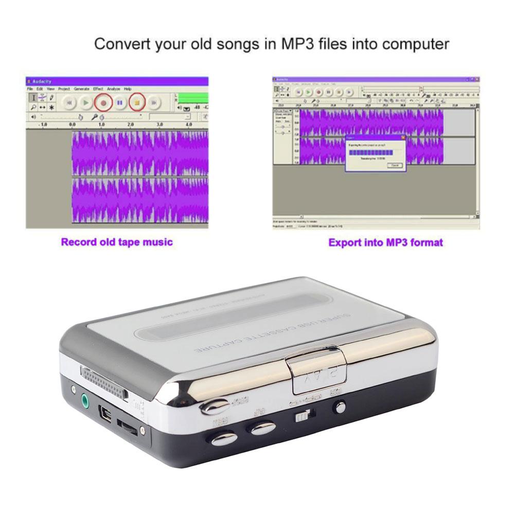 ภาพสินค้าHS เครื่องเล่นเพลง Ezcap Walkman Cassette Tape-to-PC MP3 Converter Digital USB Capture w / Earphone จากร้าน hometoolshop6 บน Shopee ภาพที่ 8