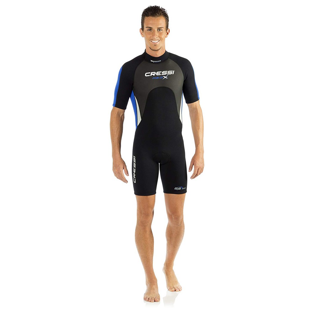 cressi-med-x-man-shorty-wetsuit-black-2-5mm-เว็ทสูทดำน้ำ-เว็ทสูทดำน้ำกางเกงขาสั้น-สำหรับผู้ชาย-อุปกรณ์ดำน้ำ