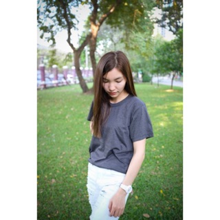 เสื้อยืดสีพื้น (ผ้าทรอป) ผ้านิ่ม 12 สี (เลื่อนสไลด์ ดูสีได้คะ)