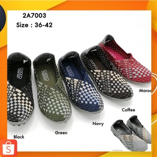 สินค้า รองเท้าผ้าใบยางยืดเพื่อสุขภาพ ทำจากเส้นใยอีลาสติก ยืดหยุ่นสูง ผิวสัมผัสนุ่ม น้ำหนักเบา ส้นสูง1นิ้ว 2a7003