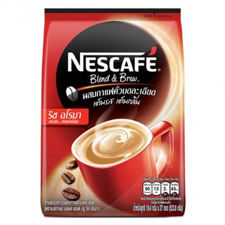 Nescafe 3in1  ริส อโรมา ผสมกาแฟคั่วบดละเอียด เต็มรส เต็มกลิ่น27ซอง