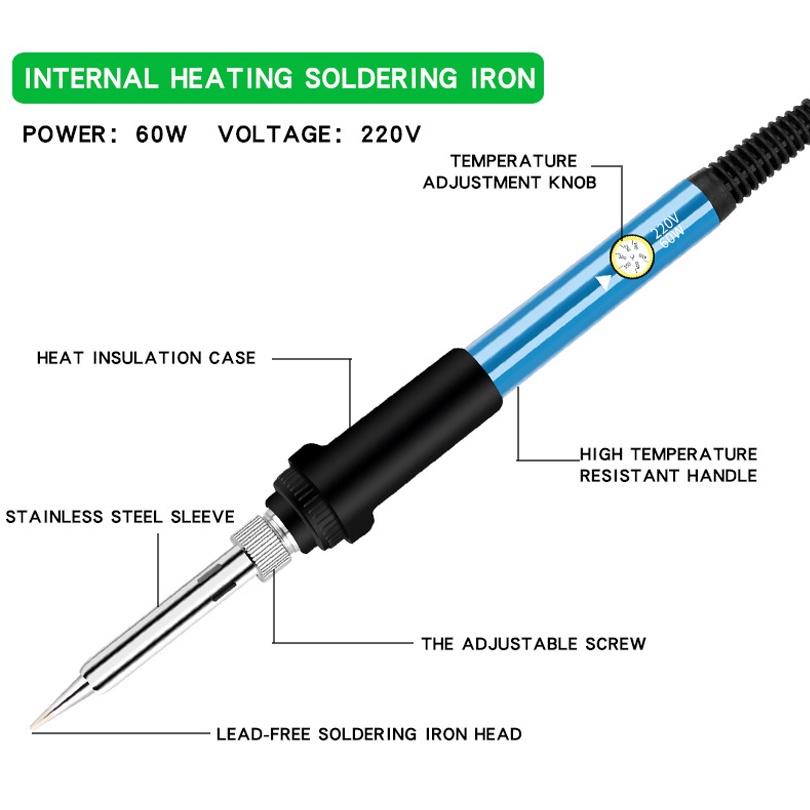 ชุดเครื่องมือเชื่อมบัดกรีไฟฟ้า-ปรับอุณหภูมิได้-10v-220v-60w-15-ชิ้น-ต่อชุด