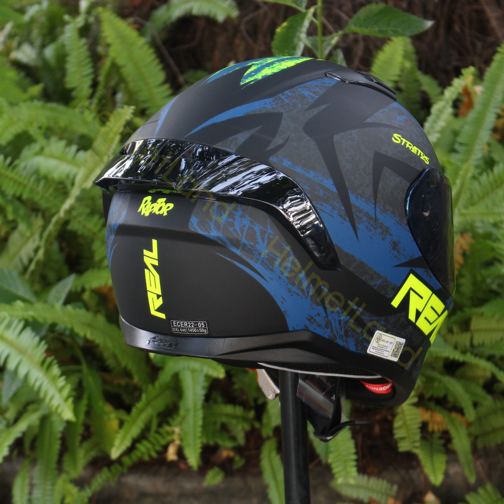 หมวกกันน็อค Real รุ่น Raptor STRATOS สีเขียว | Shopee Thailand