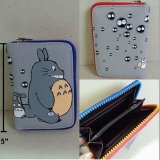 กระเป๋าสตางค์ ใส่นามบัตร ใส่เหรียญ โตโตโร่ (Totoro) ขนาด 3.5x5 นิ้ว