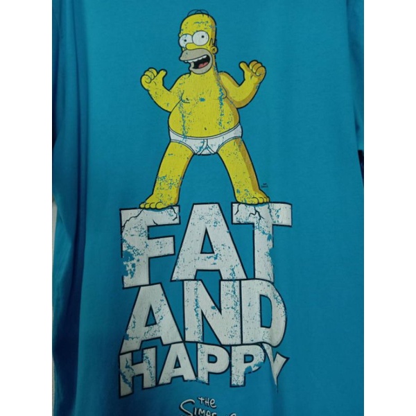 เสื้อยืด-มือสอง-ลายการ์ตูน-the-simpsons-fat-and-happy-xl-อก-46