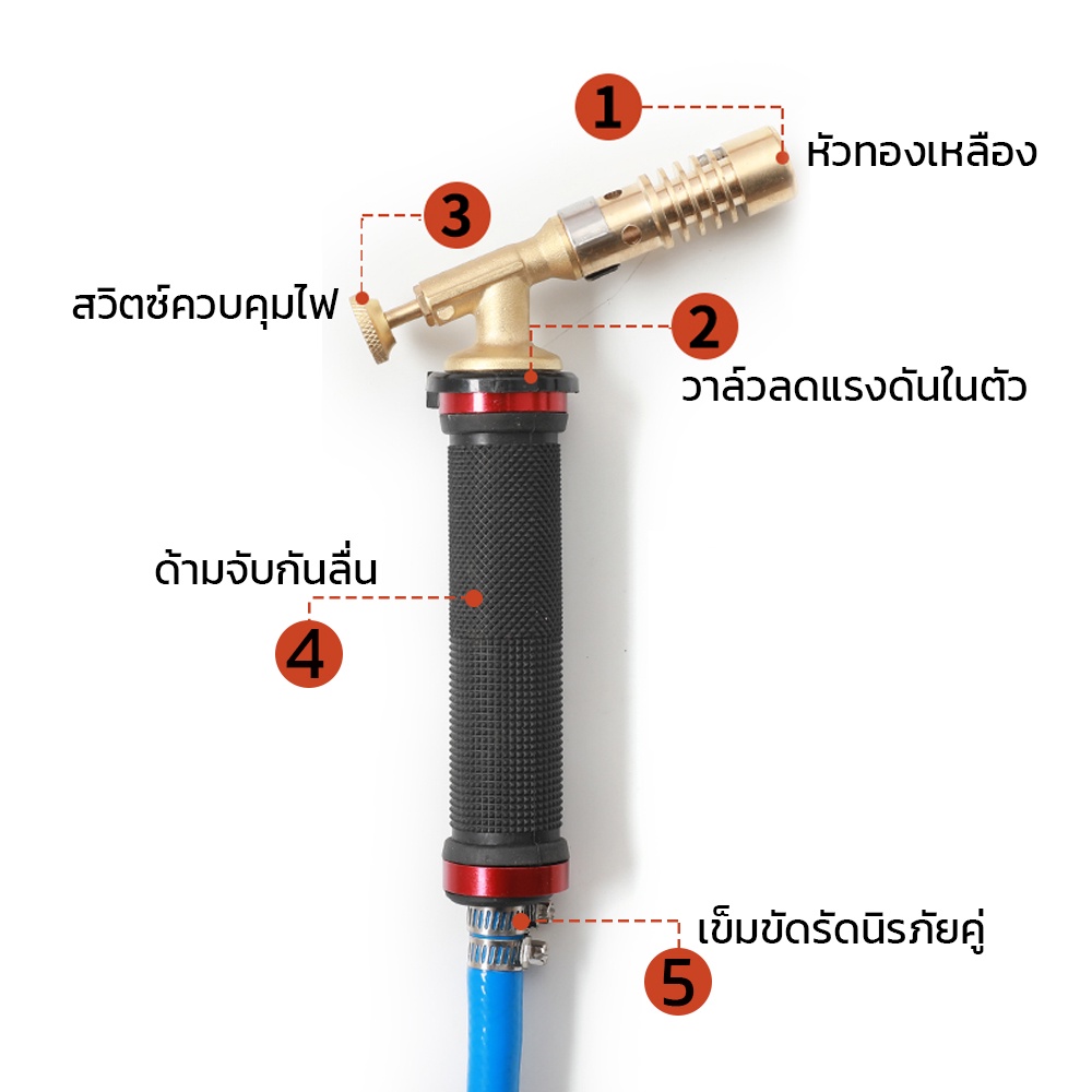 หัวพ่นแก๊ส-gas-welding-หัวเชื่อมแก๊ส-ฟรีสายต่อแก๊สยาว2-5เมตรและหัวต่อถังแก๊ส-อุปกรณ์เชื่อม-ช่างขึ้นตัวเรือน-ช่างเชื่อม