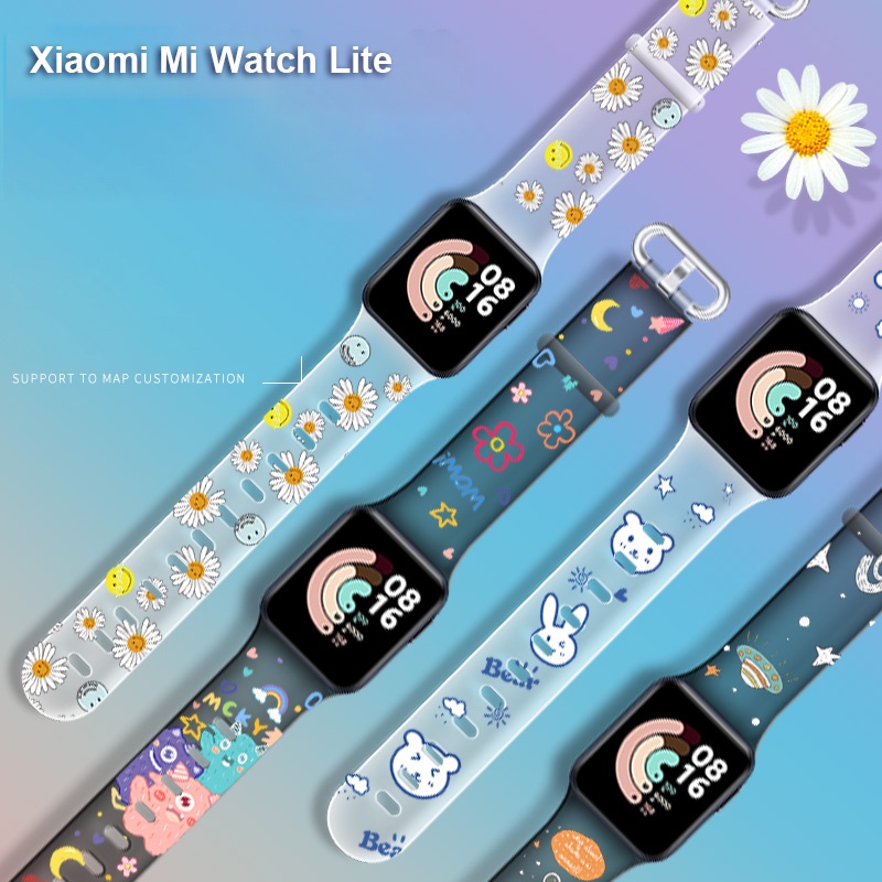 ภาพหน้าปกสินค้าสายนาฬิกาข้อมือซิลิโคนลายการ์ตูนสําหรับ Xiaomi Mi Watch Lite Smart Watch