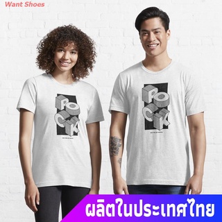 ผ้าฝ้าย 100%เสื้อยืดแขนสั้น Rock &amp; Roll will never Die! Essential T-Shirt Short sleeve T-shirtsS-3XL