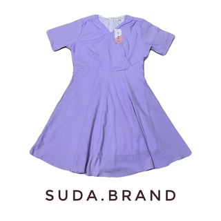 SUDA.BRAND - เดรสสีม่วงพาสเทล หวานๆลูกคุณหนู