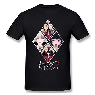 [S-5XL] เสื้อยืดแขนสั้น คอกลม ผ้าฝ้าย 100% พิมพ์ลายอนิเมะ Kakegurui สไตล์ฮาราจูกุ สําหรับผู้ชาย