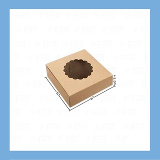 กล่องเค้กแม็ค 0.5 ปอนด์ ขนาด 6x6x1.5 นิ้ว (20 ใบ) INH101