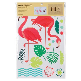 สติ๊กเกอร์ลอกน้ำ HOME LIVING STYLE FLAMINGO 34X47 ซม.คละสี สติ๊กเกอร์ DIY ผลิตจากวัสดุคุณภาพดี มีลวดลายและสีสันสวยงาม เป