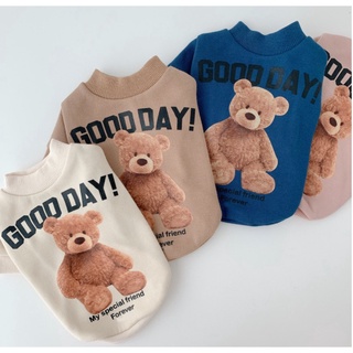 ภาพขนาดย่อสินค้าเสื้อกันหนาวพิมพ์ลาย Teddy Bear น่ารักอบอุ่นสําหรับสัตว์เลี้ยงสุนัขแมว