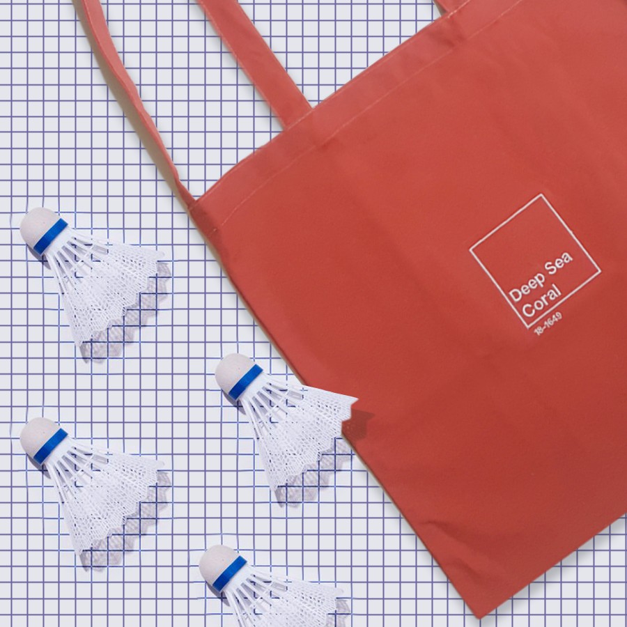 pantone-square-tote-สีแดงอิฐ-และ-น้ำทะเล-by-casual-theory