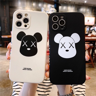 เคสโทรศัพท์มือถือ ซิลิโคน ลายหมีขาว ดํา สําหรับ Samsung A01 A03 CORE A53 S21 S20 FE S22 plus M23 A73 5G Note 20 ultra J7 prime j6 plus A21S A42 5G