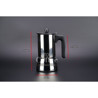 ภาพขนาดย่อของภาพหน้าปกสินค้าMoka Pot ATOM COFFEE รุ่น สแตนเลส 4 Cup จากร้าน atom_coffee บน Shopee