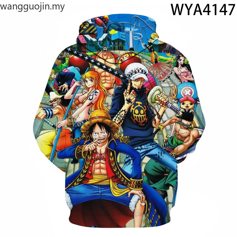 ภาพหน้าปกสินค้าใหม่เสื้อกันหนาวเสื้อฮู้ดดี้ทรงหลวมพิมพ์ลายการ์ตูน One Piece 3D สไตล์ญี่ปุ่นสําหรับผู้ชายผู้หญิง จากร้าน qinruizhi.th บน Shopee