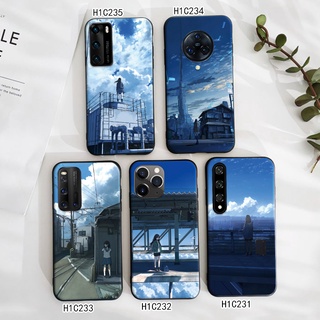 เคสโทรศัพท์มือถือ ซิลิโคนนุ่ม ลายท้องฟ้าสีฟ้า สีดํา สําหรับ VIVO Y11 Y17 Y12 Y15 Y5S Y53 Y55 Y55s Y69 Y71