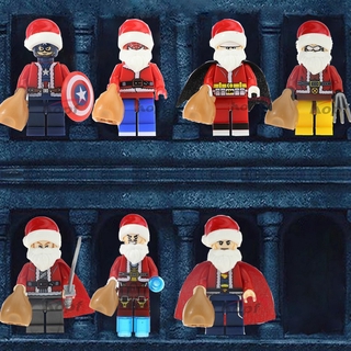 ของเล่นตัวต่อฟิกเกอร์ StarWars Wolverine Santa Superman ขนาดเล็ก เหมาะกับของขวัญคริสต์มาส สําหรับเด็ก